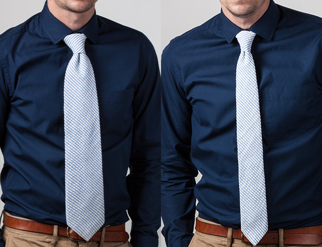 Alter Your Tie From a Wide Tie to a Skinny Tie