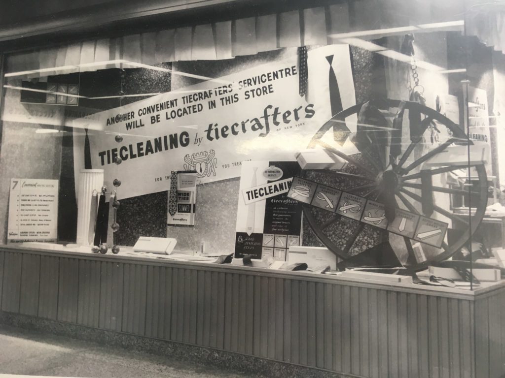 Tiecrafters old black and white photo of shop in NYC